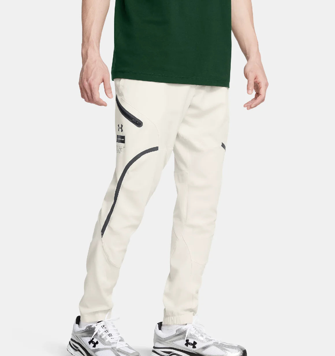 Under Armour Unstoppable jogger אנדר ארמור מכנס בצבע קרם