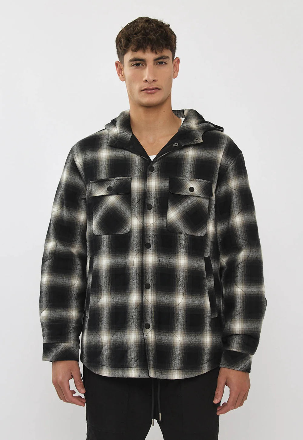 Replay Limited Edition Planel Coat ריפלי מעיל מרופד בצבע שחור מתהפך 2 צדדים