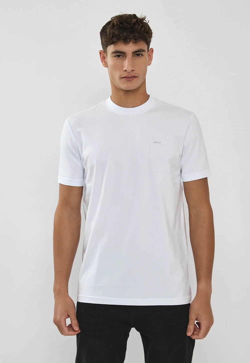 Replay tshirt טישרט ריפליי שרוול קצר בצבע לבן לגבר