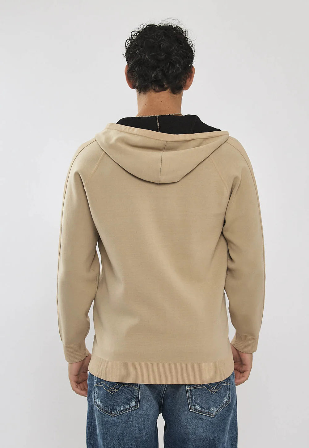 Replay Jacket ריפליי קפוצ'ון סרוג לגבר בצבע בז'