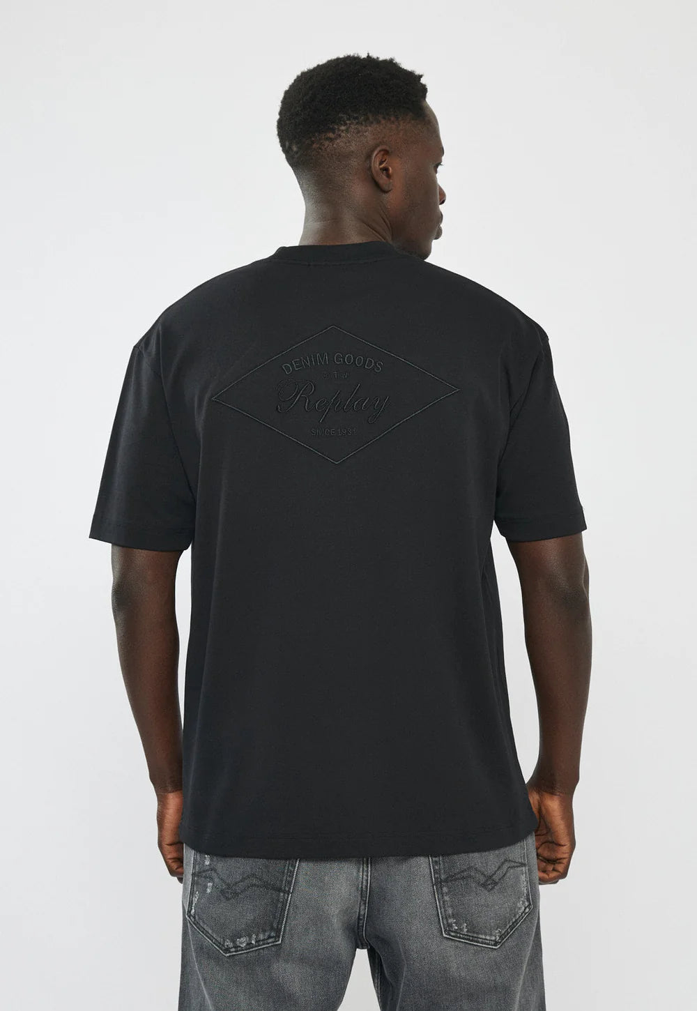 Replay tshirt חולצה טישרט ריפליי בצבע שחור לגבר