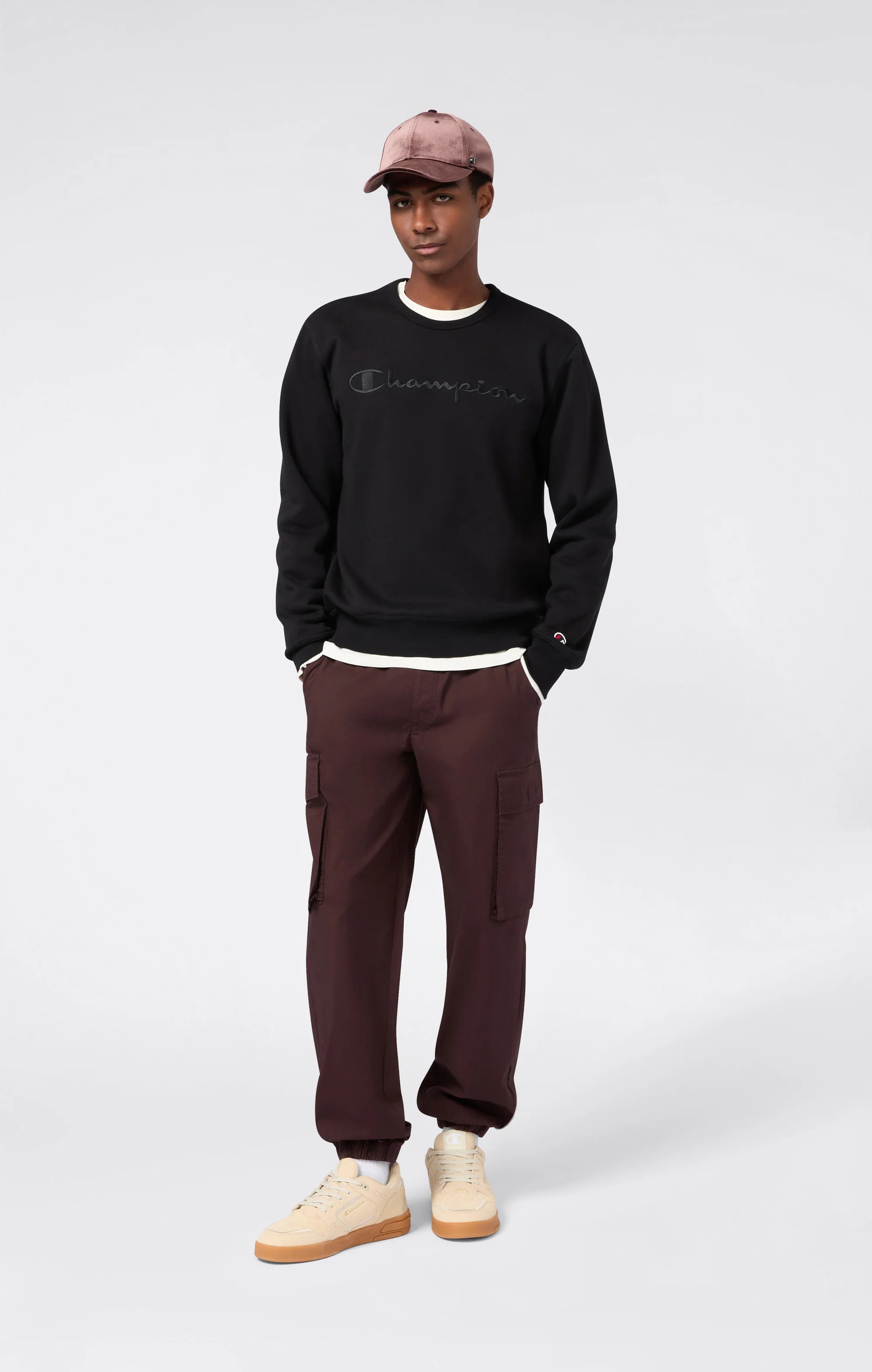 Champion footer פוטר צ'מפיון בצבע שחור