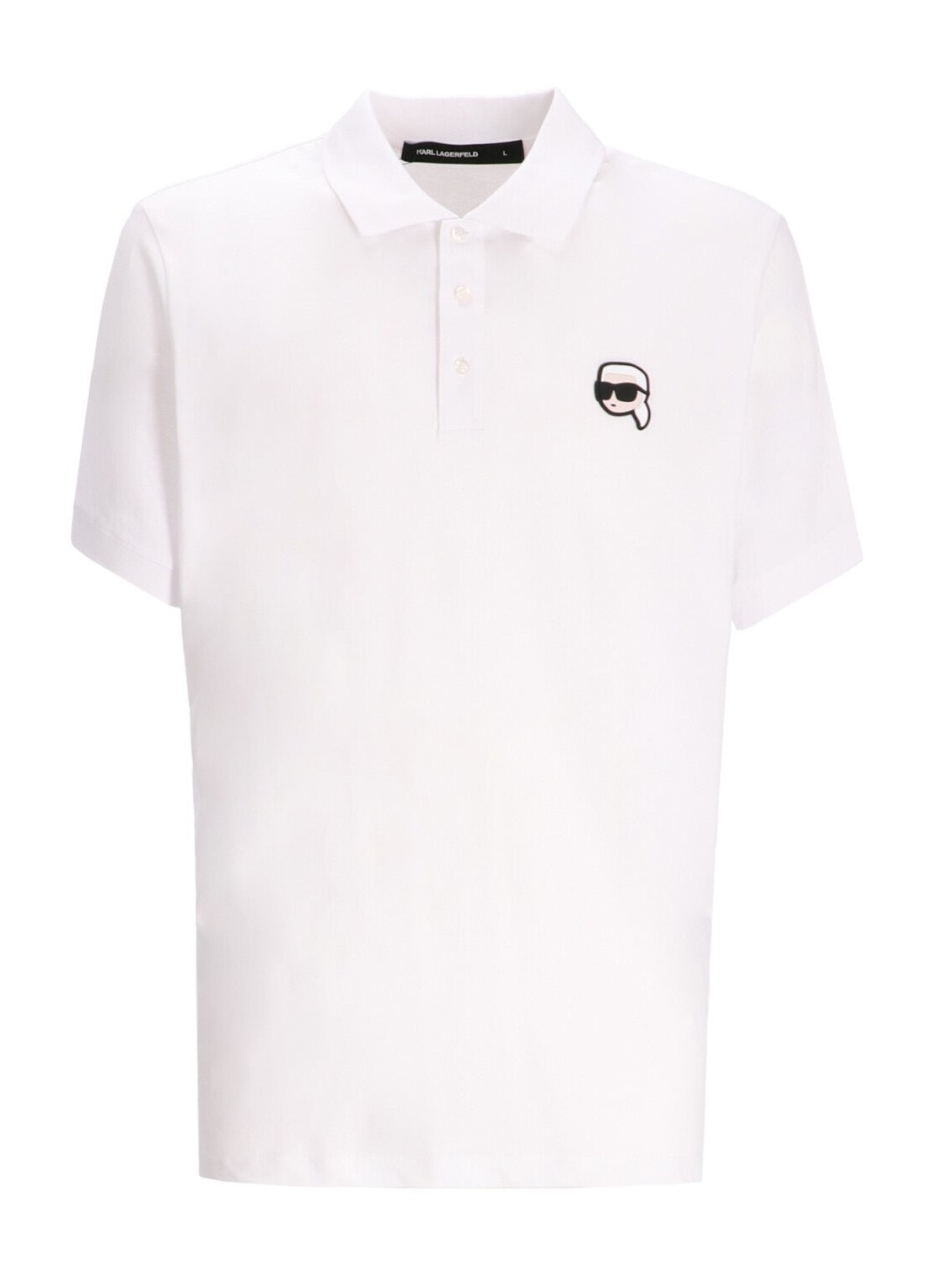 Karl lagerfeld polo tshirt קארל לגרפלד חולצת צווארון בצבע לבן