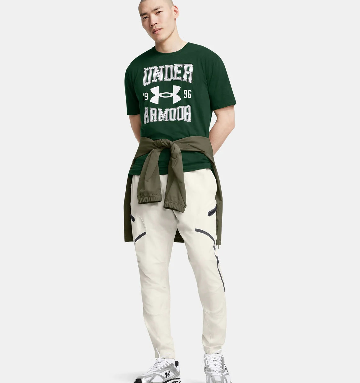 Under Armour Unstoppable jogger אנדר ארמור מכנס בצבע קרם