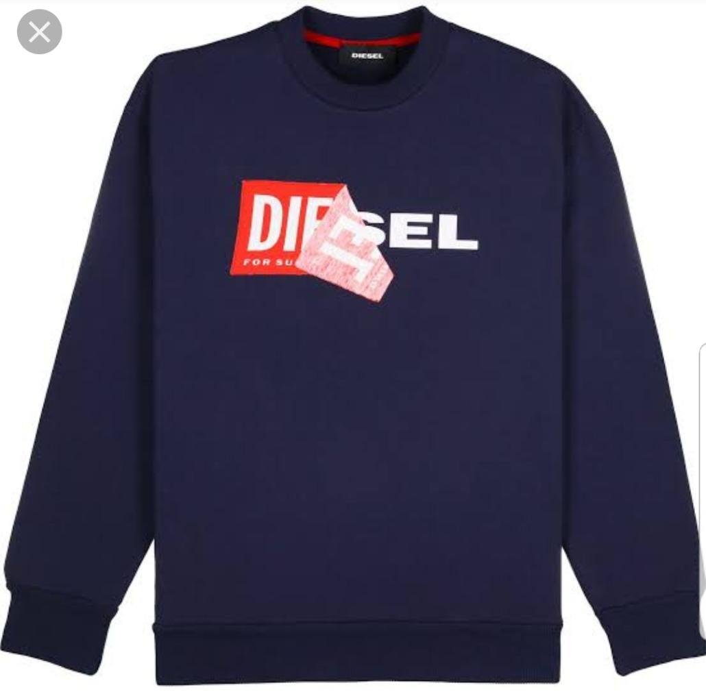 Diesel logo sweatshirt חולצת פוטר דיזל לגבר בצבע אפור - www.bbrands.co.il Diesel logo sweatshirt חולצת פוטר דיזל לגבר בצבע אפור