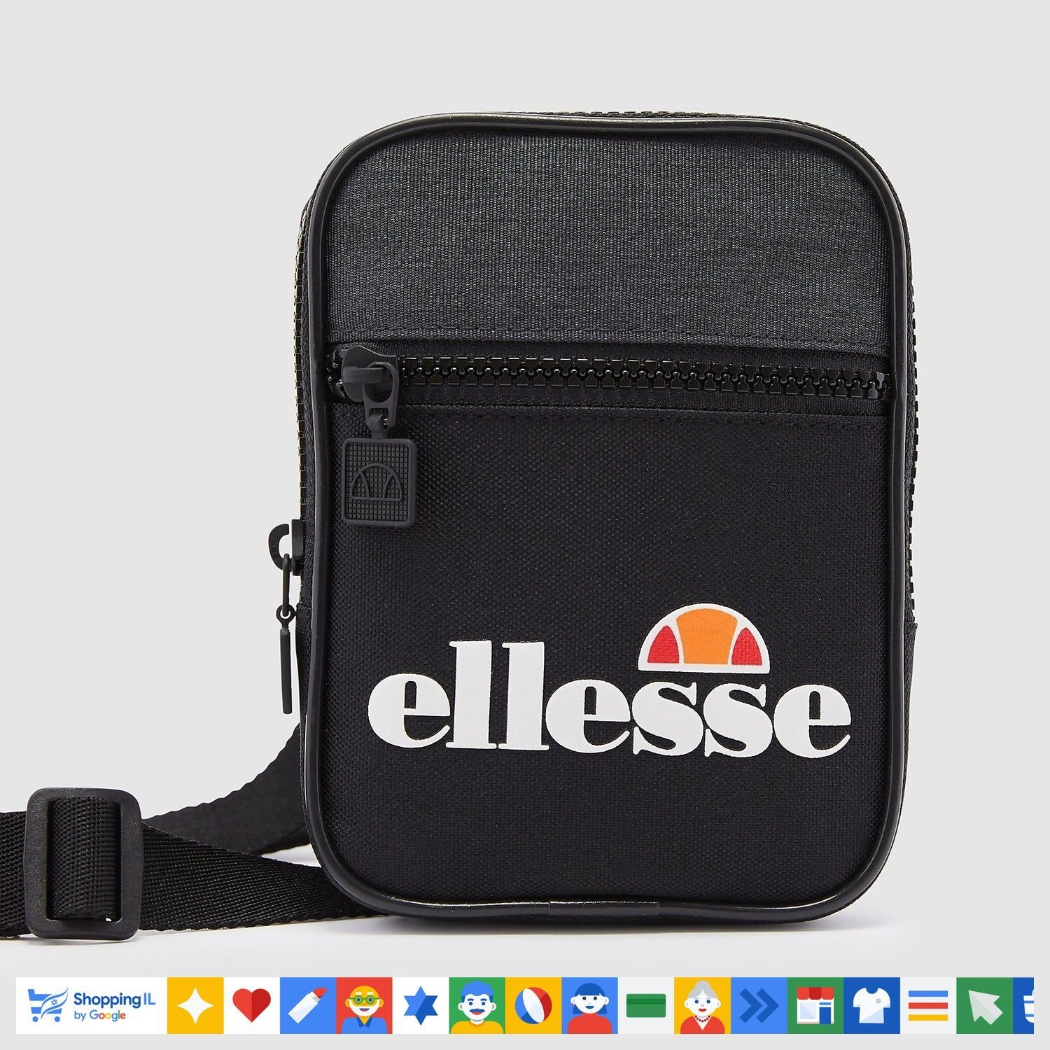 תיק צד Ellesse שחור קטן יוניסקס SAAY0709011 | תיק אלס Small Item Bag לכל מטרה | אופנת יוניסקס B Brands