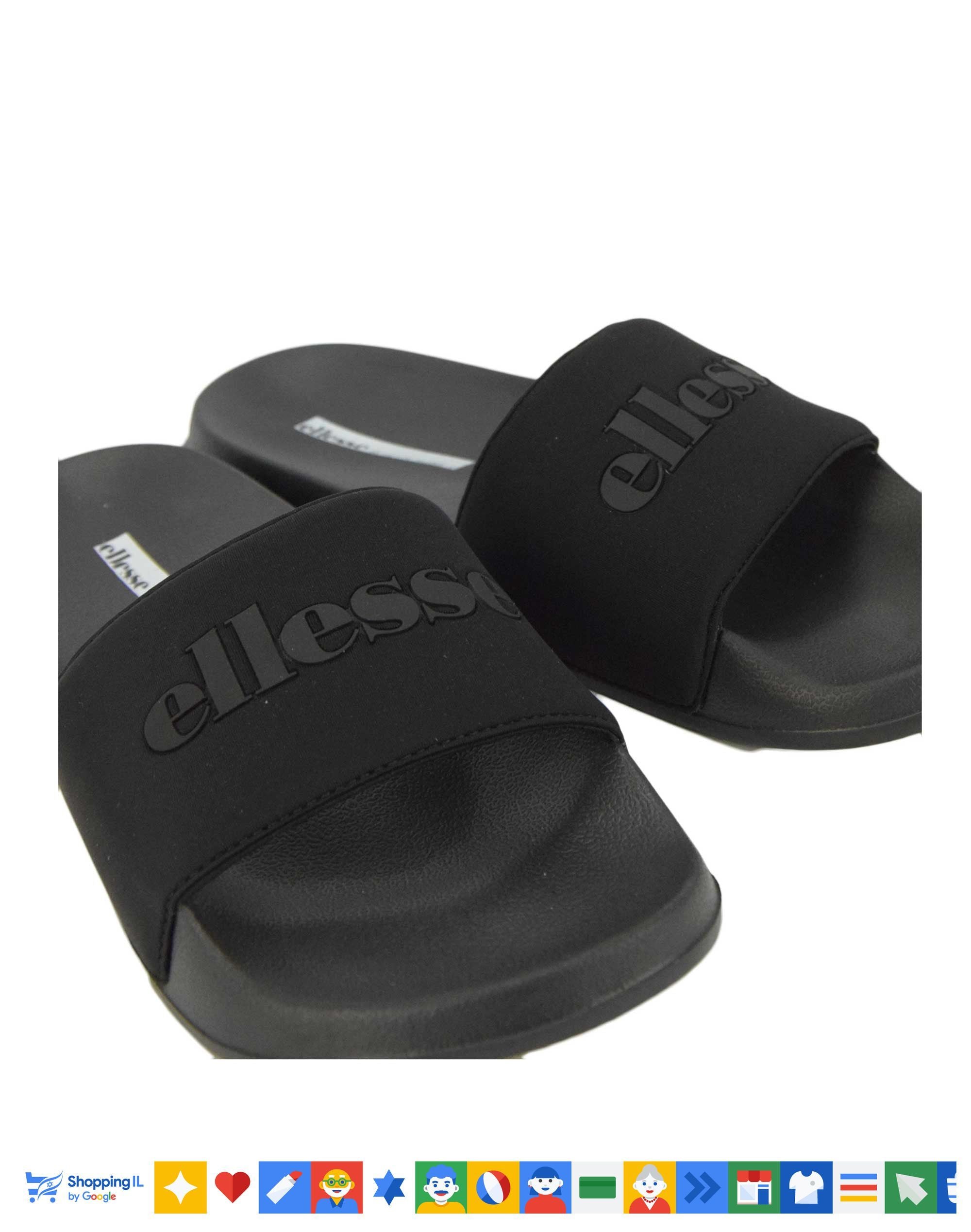 כפכפי Ellesse שחורים לגבר קיץ Slides SHRF0630 | כפכפי אלס ספורטיביים | אופנת גברים B Brands
