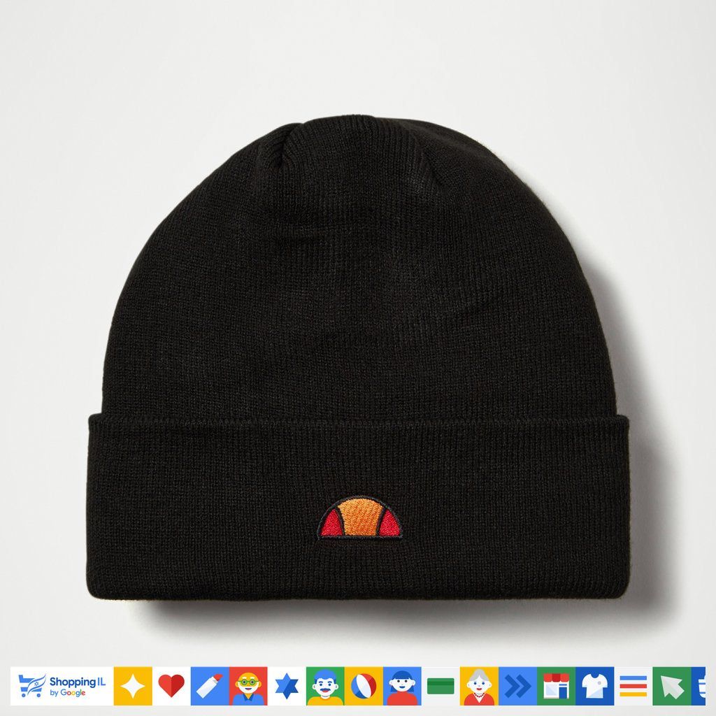 כובע גרב Ellesse שחור SATA2365-BLACK | כובע אלס סרוג חורף מחמם | אופנת יוניסקס B Brands