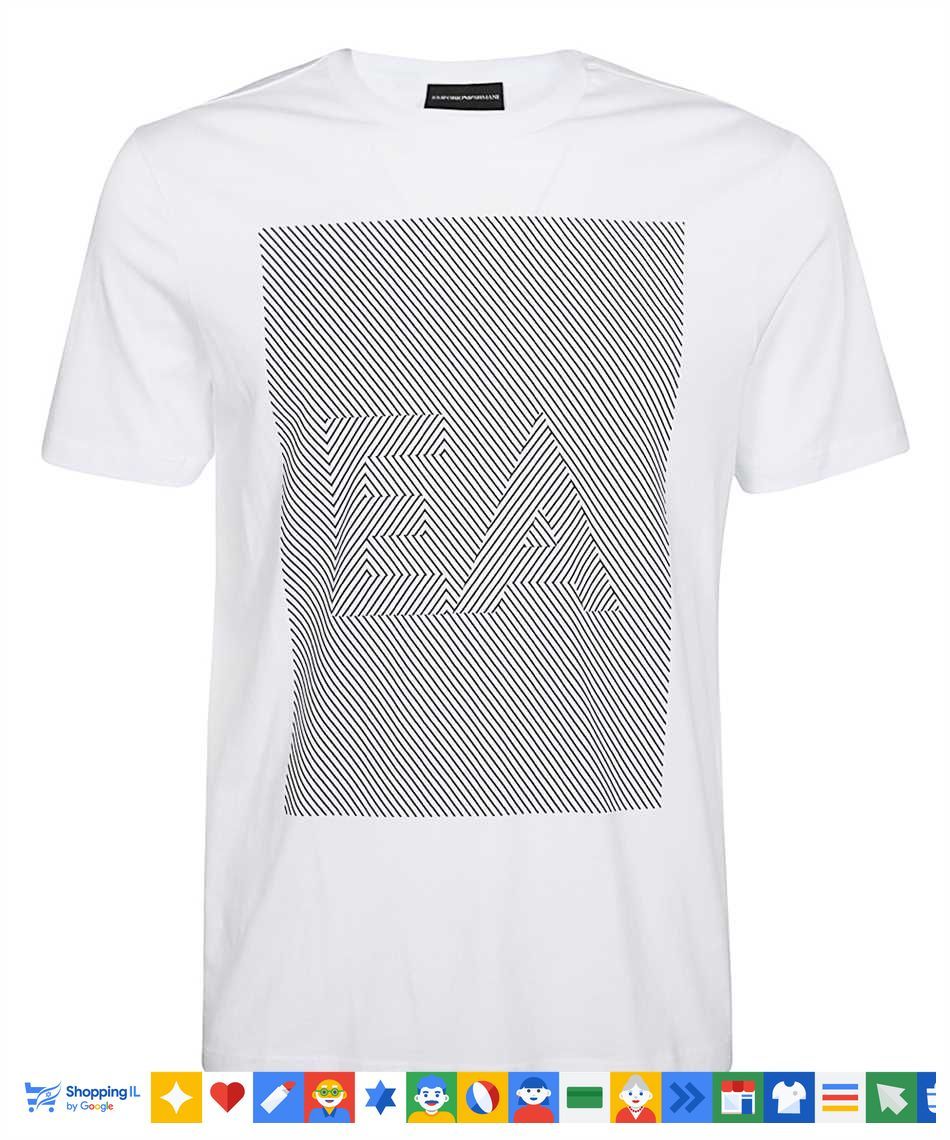 Emporio Armani Tshirt אמפוריו ארמני טישרט מהפנט לגבר לוגו במרכז החולצה - www.bbrands.co.il Emporio Armani Tshirt אמפוריו ארמני טישרט מהפנט לגבר לוגו במרכז החולצה