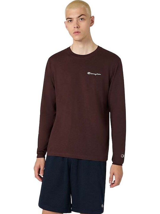 Champion Long Sleeve tshirt צ'מפיון חולצה ארוכה בצבע חום בורדו