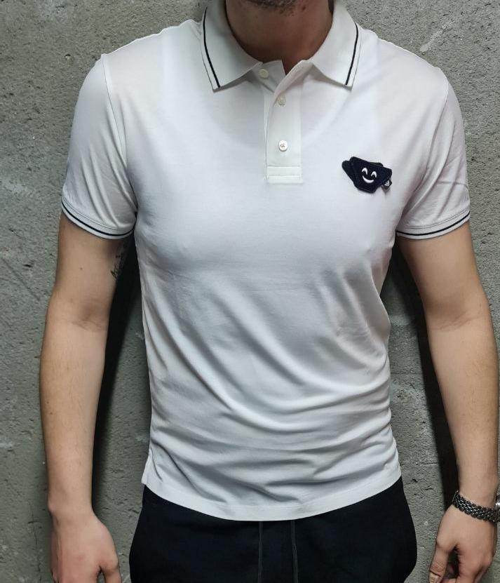 Girogio Emporio Armani Polo Emoji Patch shirt אימפוריו ארמני בחולצת צווארון אימוגי סקוץ' - www.bbrands.co.il Girogio Emporio Armani Polo Emoji Patch shirt אימפוריו ארמני בחולצת צווארון אימוגי סקוץ'