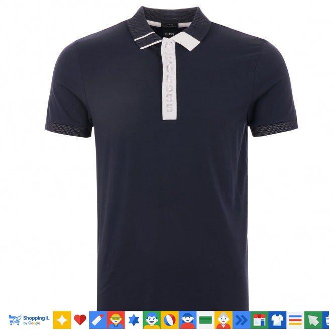 חולצת Hugo Boss Polo שרוול קצר לגבר בצבע שחור | קולקציית קיץ 21 | אופנת הוגו בוס | חנות מותגים B Brands