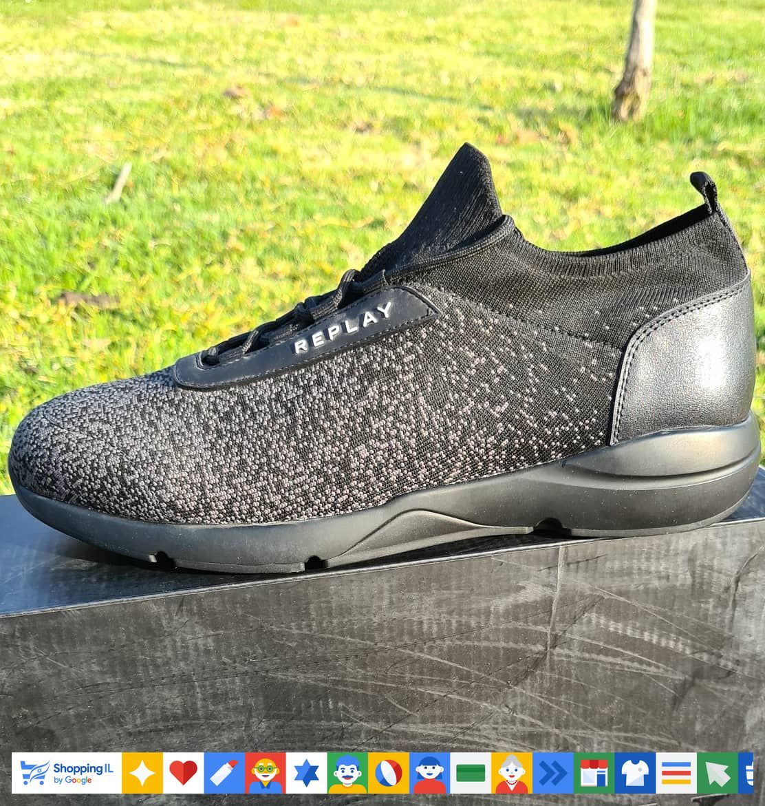 נעלי Replay Shoes לגבר בצבע שחור | נעלי ריפליי קולקציית קיץ 20 | אופנת גברים איטלקית | חנות מותגים B Brands