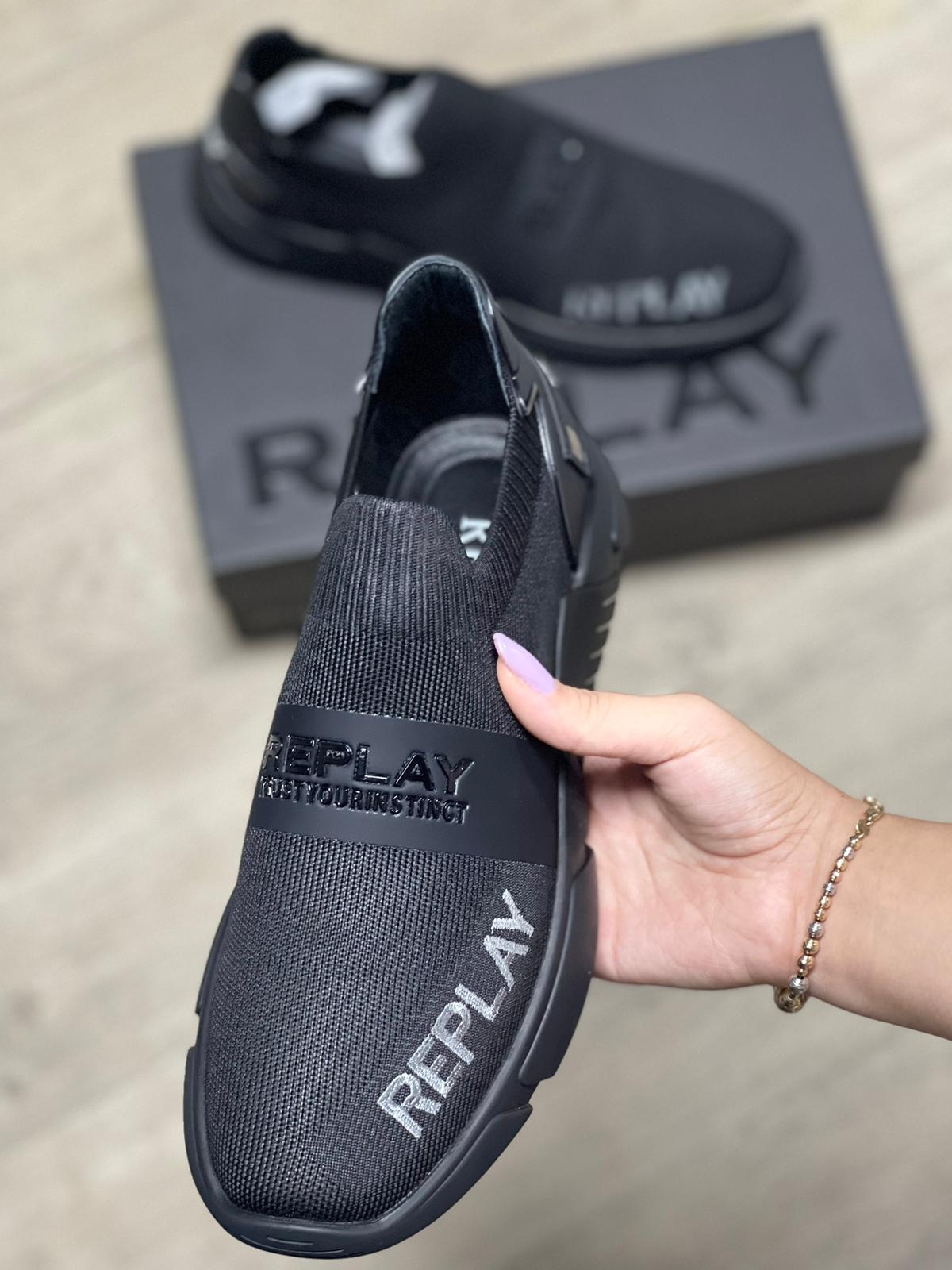 Replay Shoes - for men סניקרס נעל ריפלי לגבר בצבע שחור - www.bbrands.co.il Replay Shoes - for men סניקרס נעל ריפלי לגבר בצבע שחור