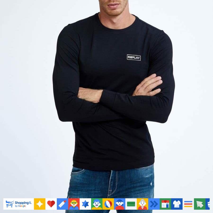 Replay T shirt New collection חולצה שרוול ארוך ריפלי - www.bbrands.co.il Replay T shirt New collection חולצה שרוול ארוך ריפלי