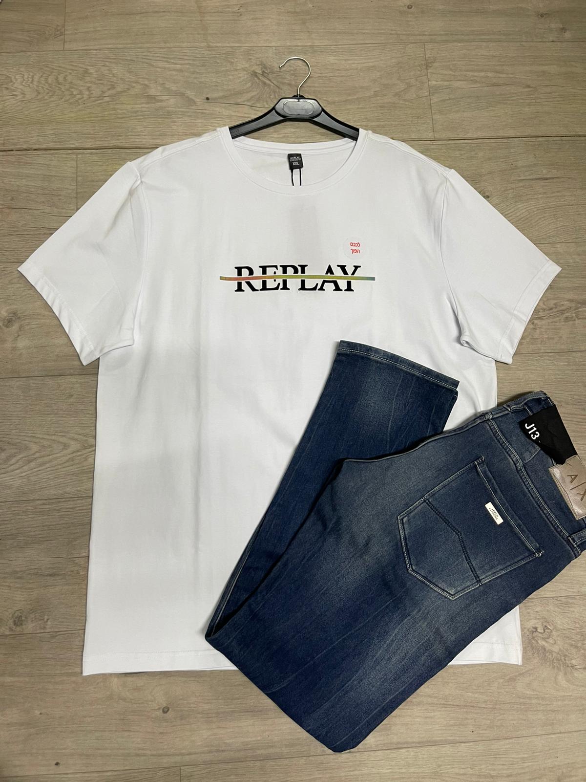 Replay tshirt for men חולצת ריפליי לגבר - www.bbrands.co.il Replay tshirt for men חולצת ריפליי לגבר