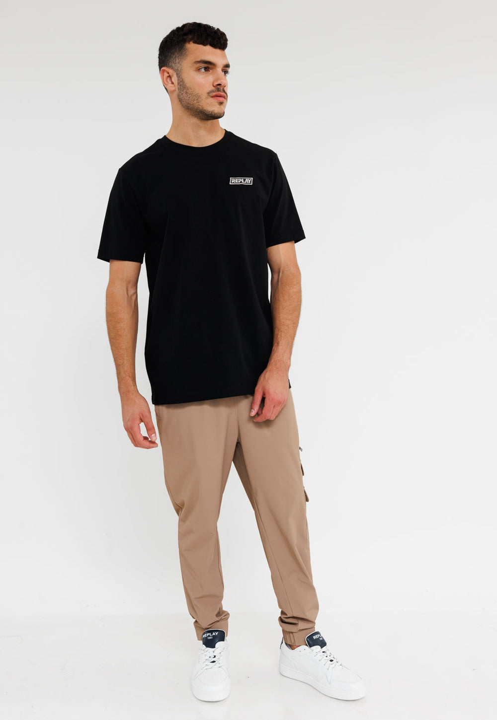 Replay tshirt טישרט ריפליי שחורה שרוול קצר לגבר