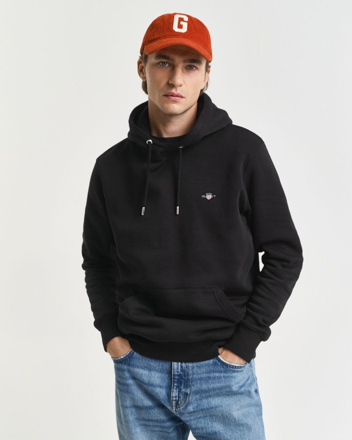 Gant hoodie for man קפוצ'ון גאנט לגבר בצבע שחור