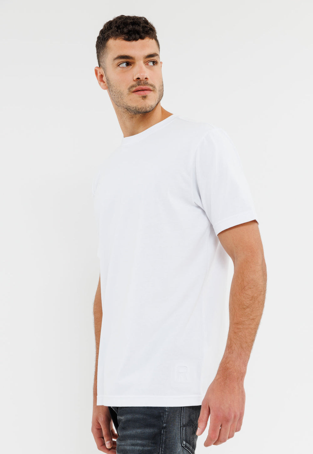 Replay tshirt טישרט ריפליי לבנה שרוול קצר לגבר