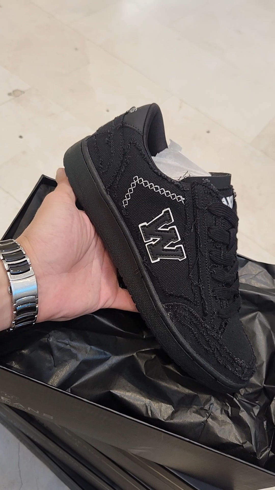 WJeans sneakers נעלי סניקרס שחורות דבליו ג'ינס לגבר