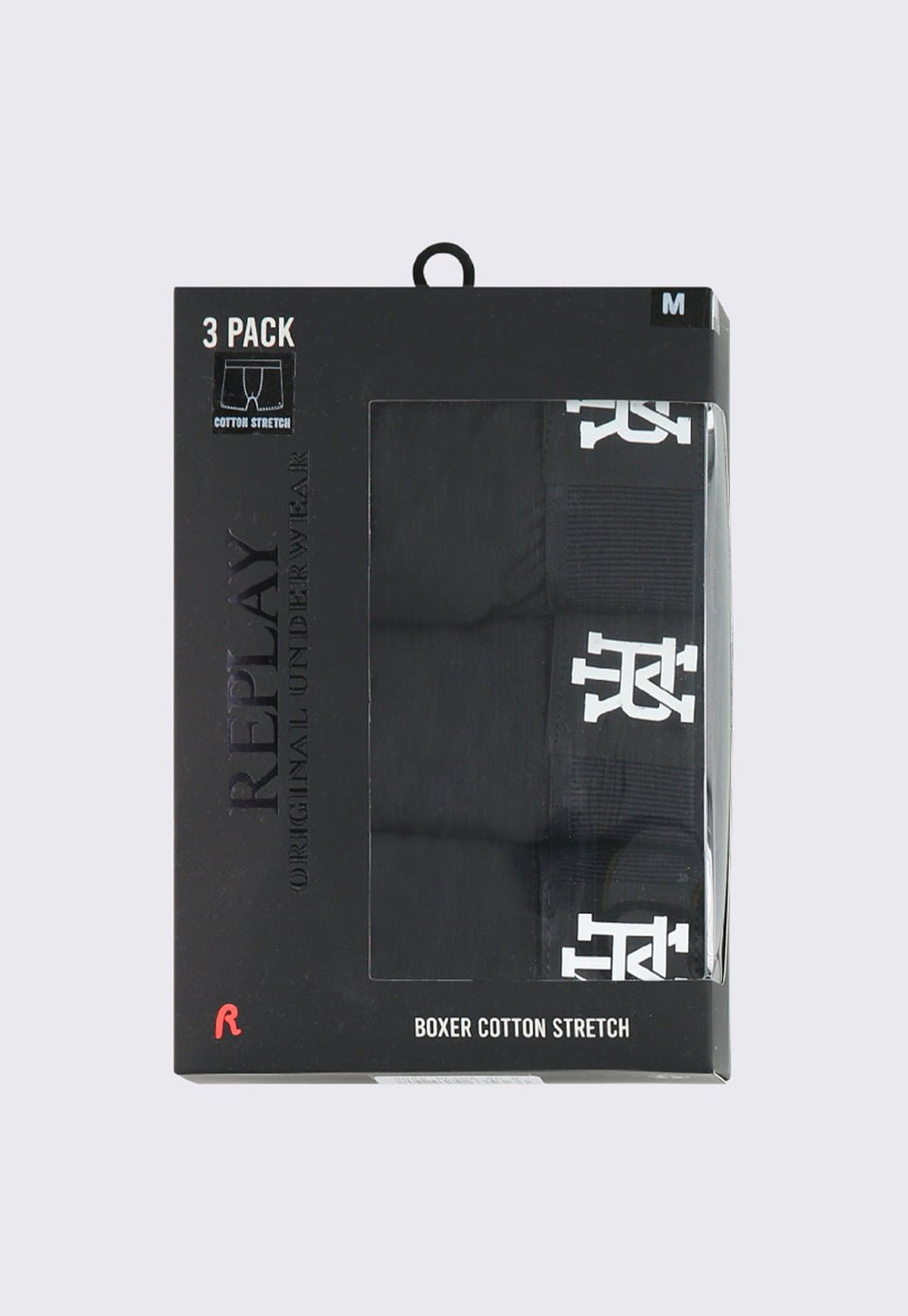Replay 3 Pack Boxer מארז שלישיית בוקסרים שחורים ריפליי