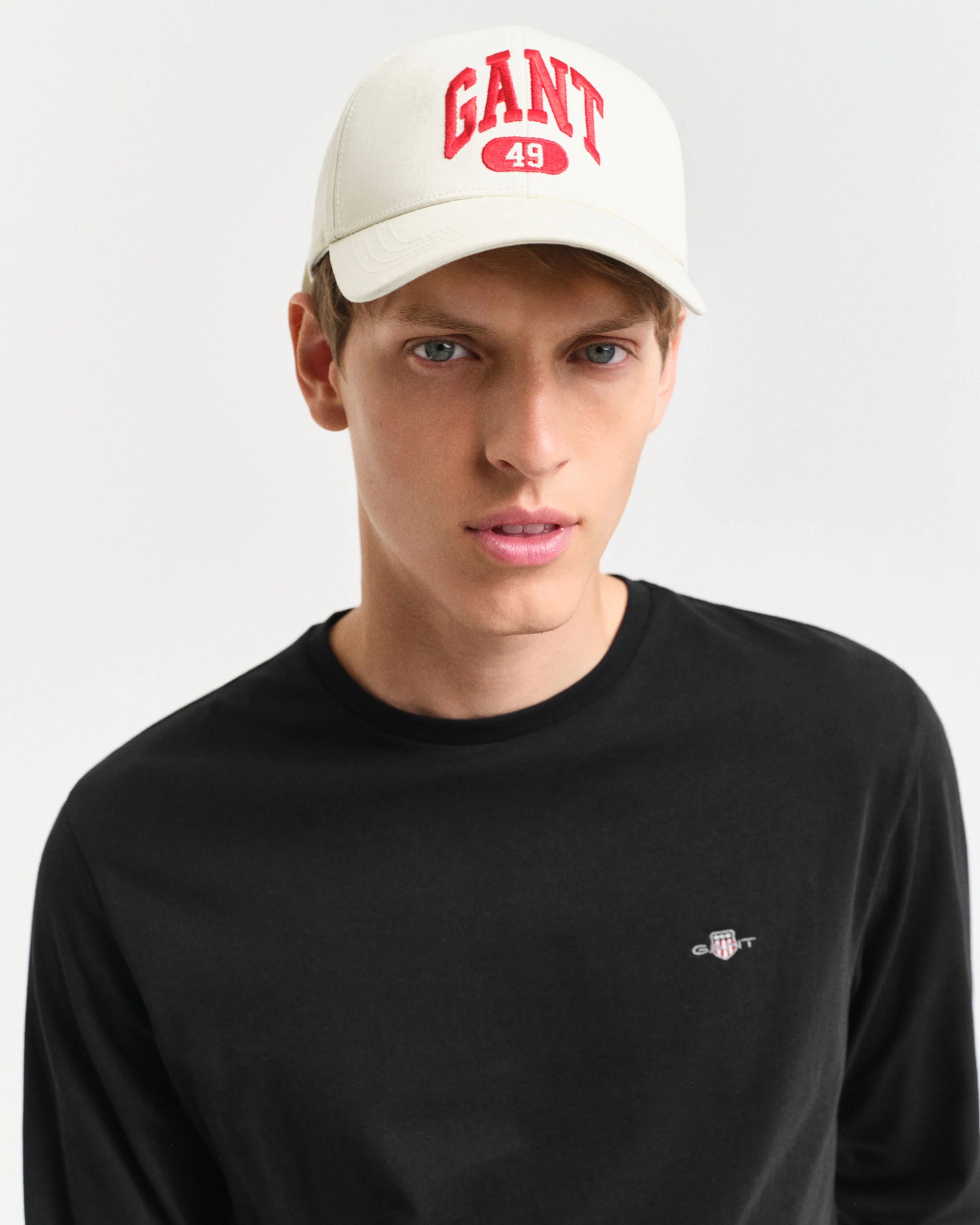 Gant tshirt גאנט חולצת טישרט שרוול ארוך בצבע שחור