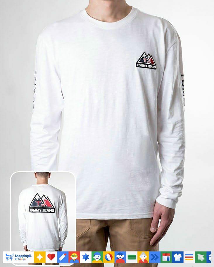 Tommy Jeans - flag tee חולצת שרוול ארוך טומי גינס - www.bbrands.co.il Tommy Jeans - flag tee חולצת שרוול ארוך טומי גינס