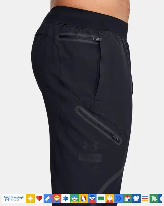 מכנסי Under Armour Storm Cargo שחור לגבר 1352026001 | מכנסי סטורם עמידים במים | אופנת גברים B Brands