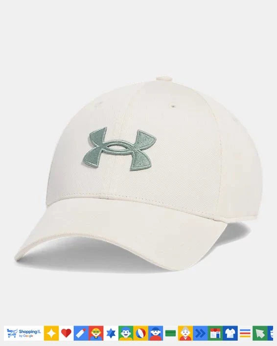 כובע Under Armour Sport Blitzing לגבר בצבע אבן לוגו ירוק 1376700279 | כובע ספורט אנדר ארמור HeatGear | ציוד ספורט B Brands