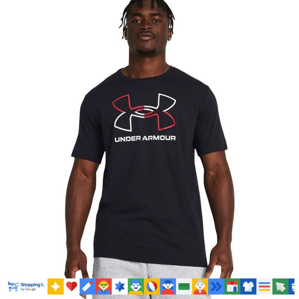 חולצת טי-שירט Under Armour UA GL Foundation לגבר שחור/אדום 1382915001 | חולצת אימון אנדר ארמור מנדפת | ציוד ספורט B Brands