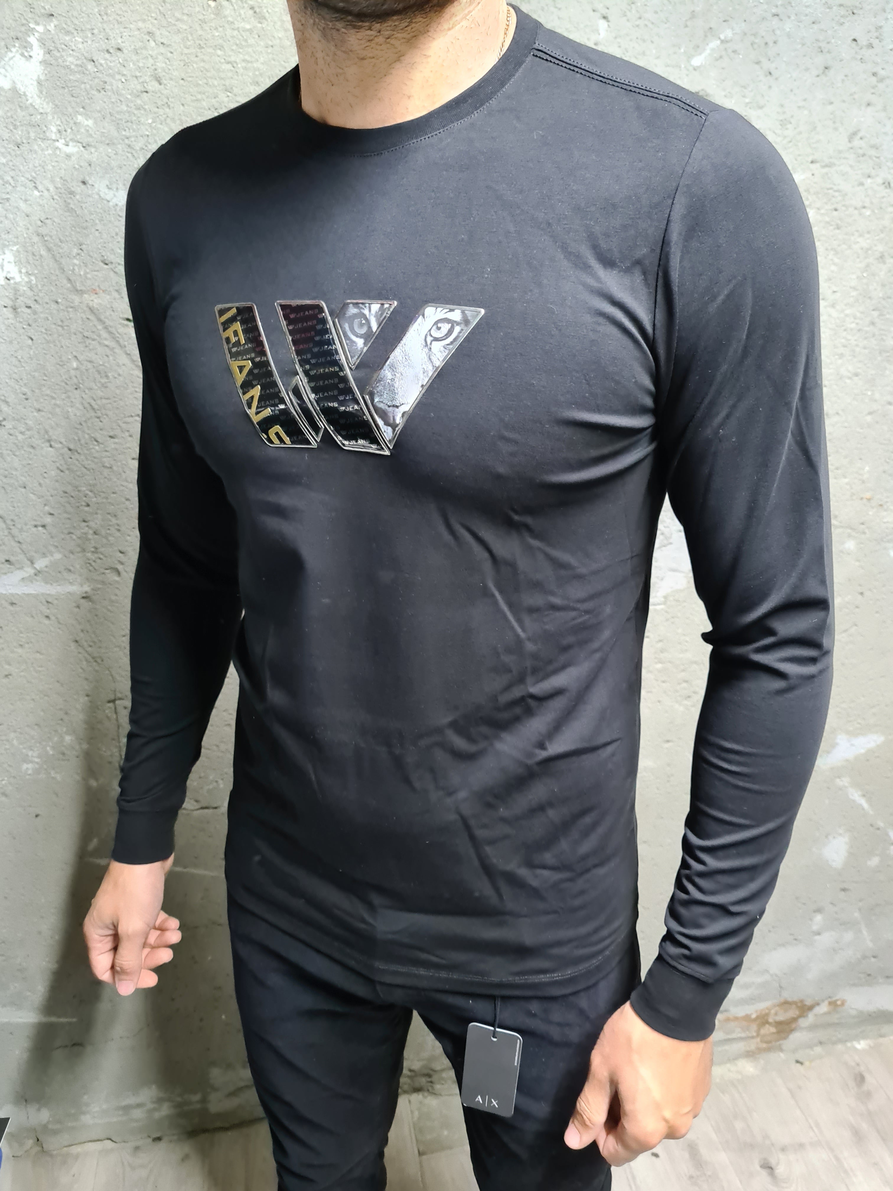 Wjeans Tshirt דבליו גינס חולצה שרוול ארוך - www.bbrands.co.il Wjeans Tshirt דבליו גינס חולצה שרוול ארוך