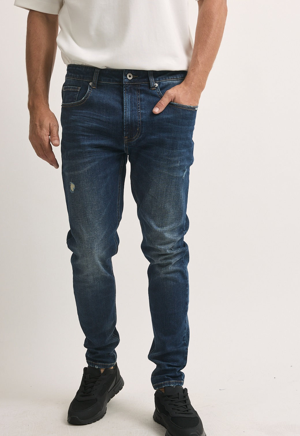 PepeJeans SKiNNY Jeans גינס סקיני פפה ג'ינס בצבע כחול משופשף