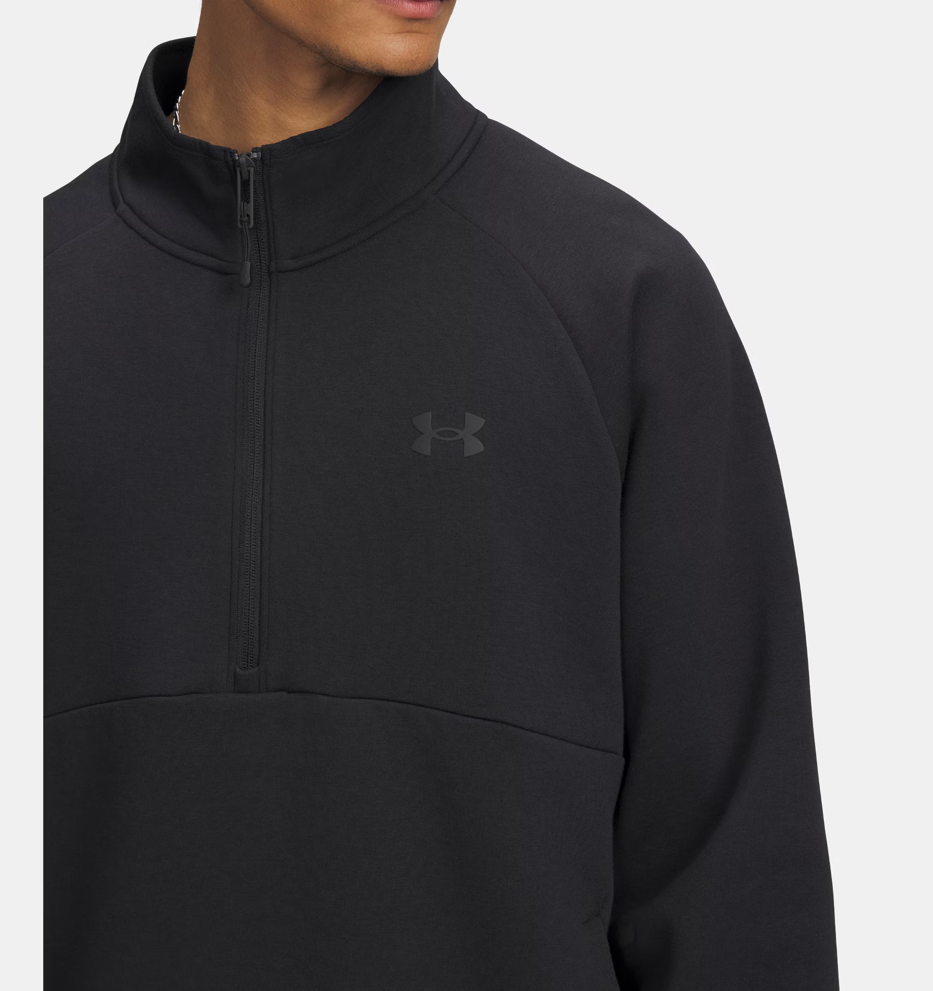 Under Armour Unstoppble אנדר ארמור קפוצ'ון חצי זיפ בצבע שחור