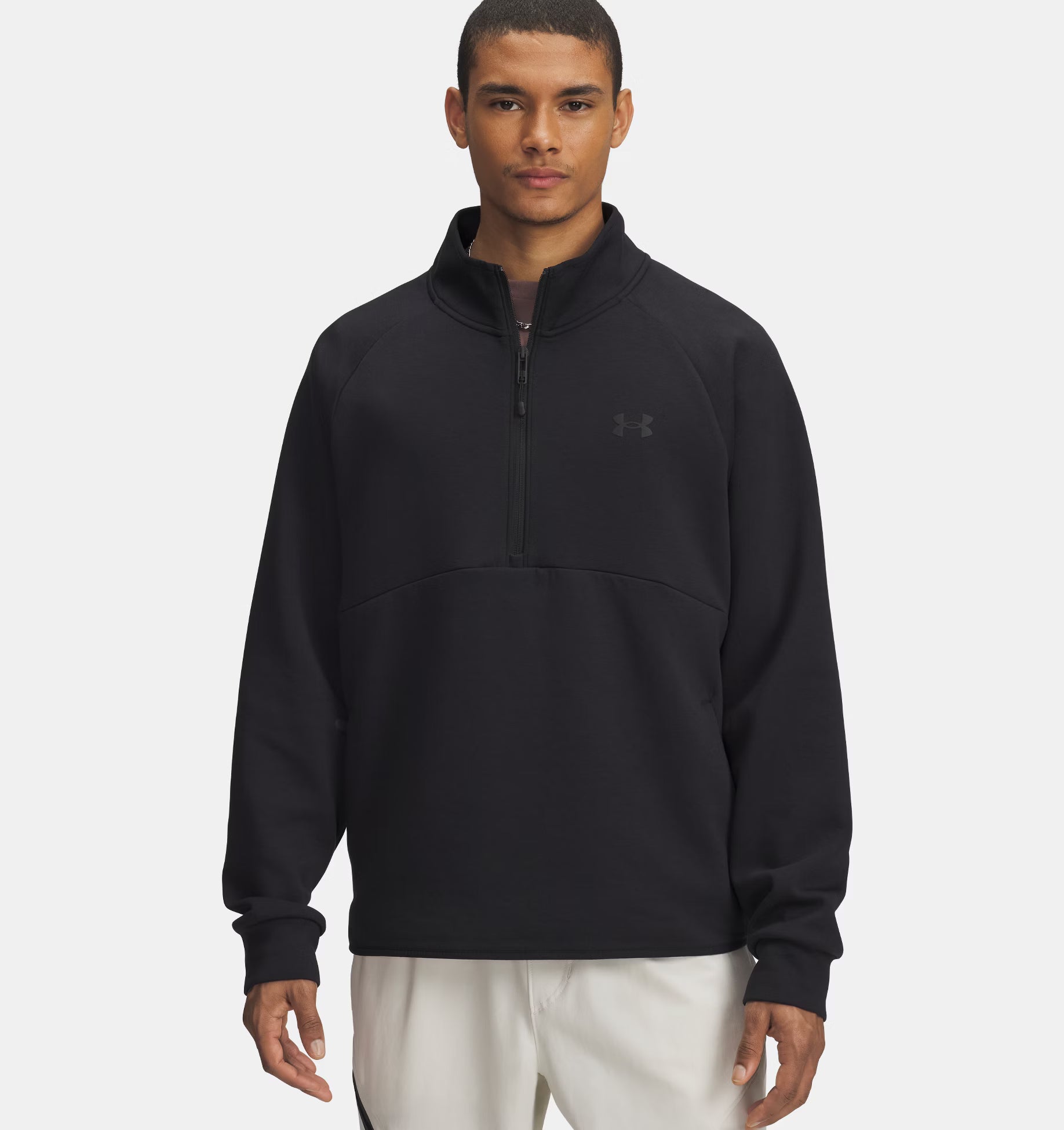 Under Armour Unstoppble אנדר ארמור קפוצ'ון חצי זיפ בצבע שחור