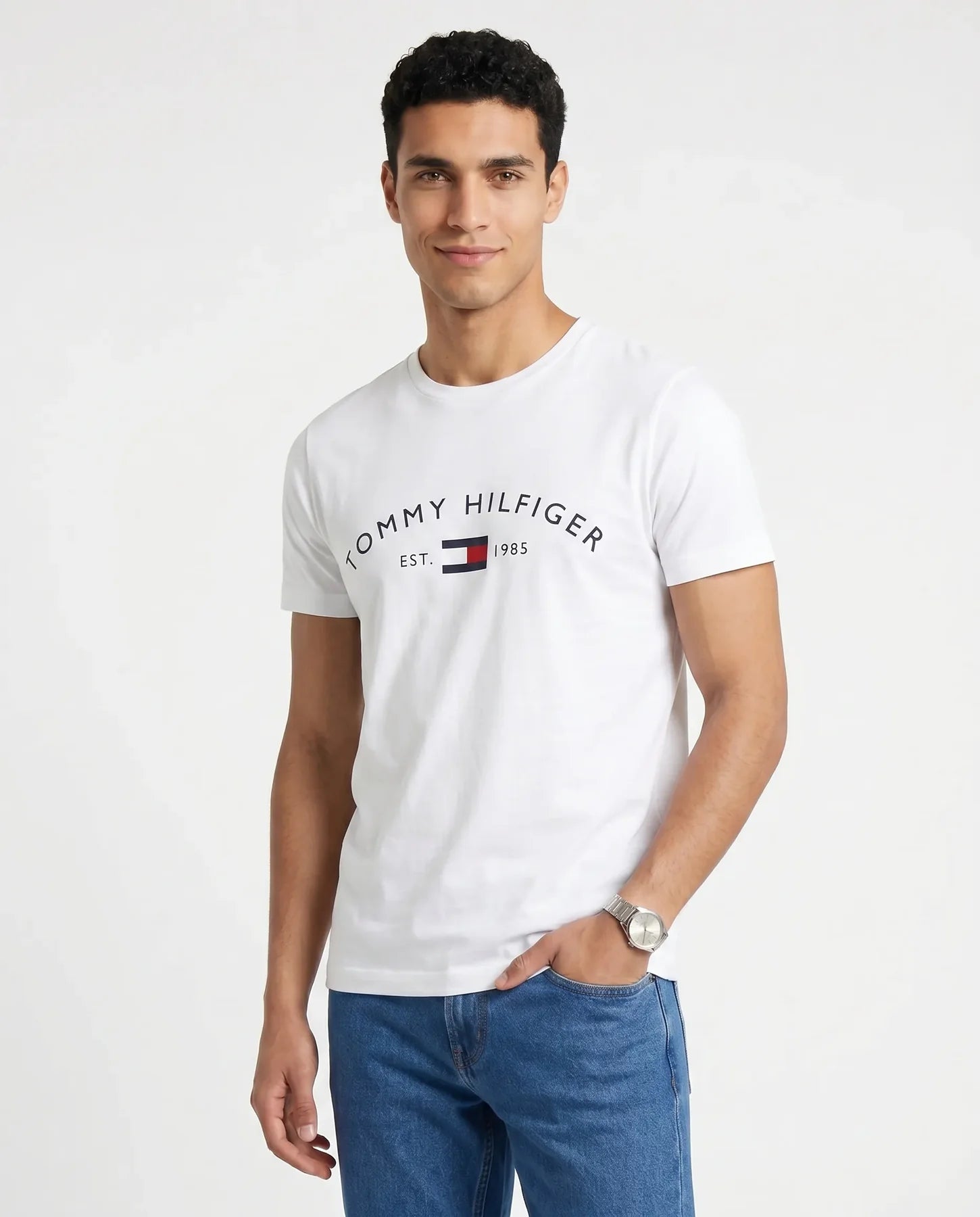 Tommy Hilfiger tshirt טומי חולצת טישרט בצבע לבן