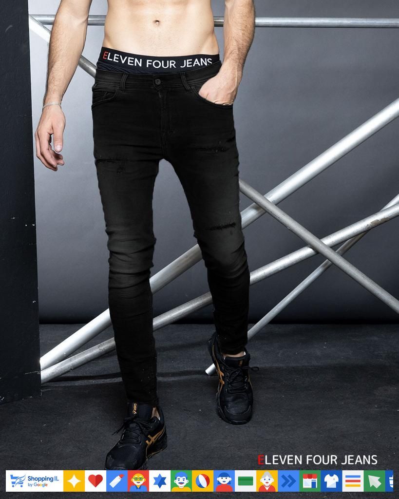 Eleven Four Jeans - Jeans for man אלבן פור בג'ינס סקיני לגבר - www.bbrands.co.il Eleven Four Jeans - Jeans for man אלבן פור בג'ינס סקיני לגבר