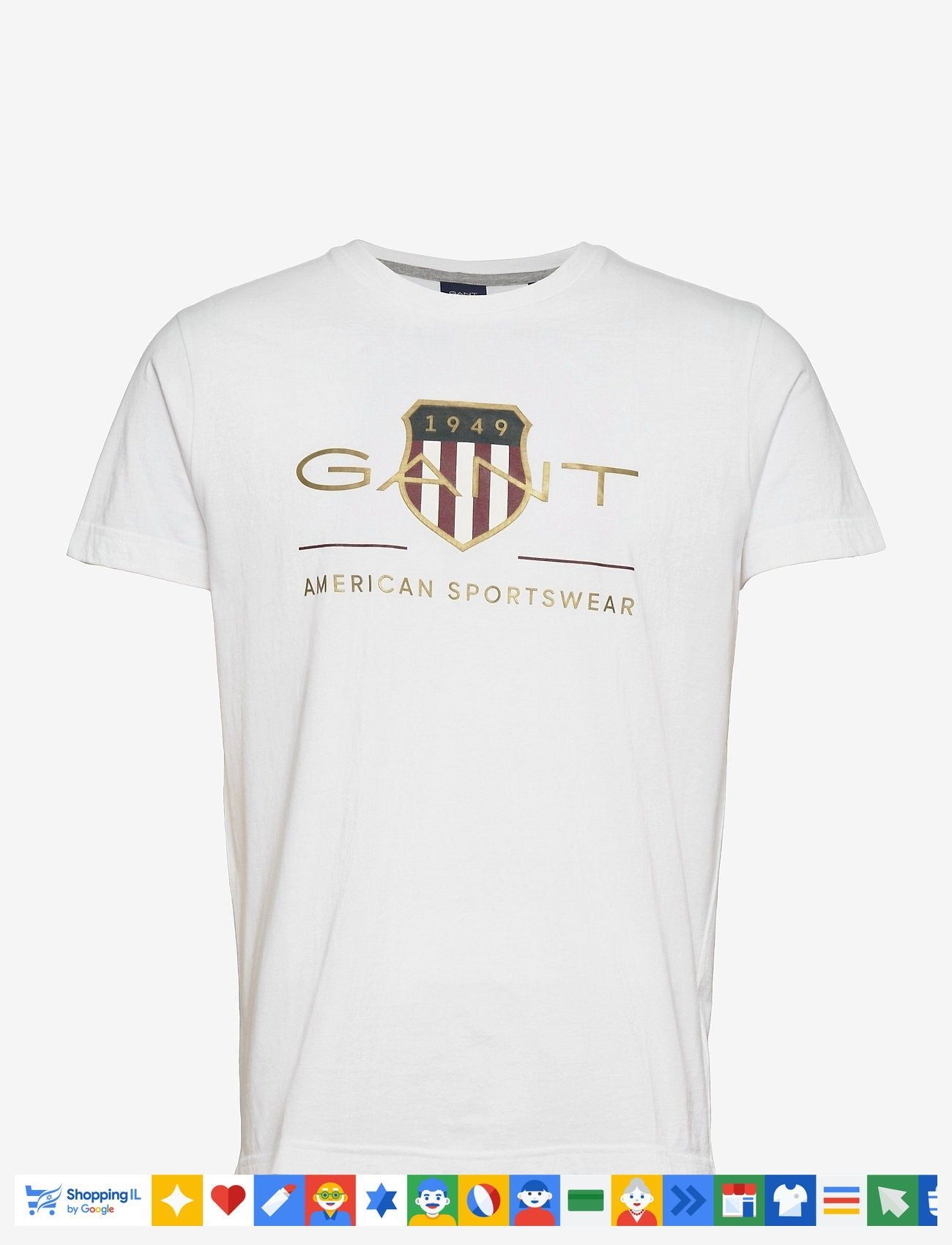 Gant Logo tshirt חולצת טישרט גאנט לוגו המותג במרכז החולצה - www.bbrands.co.il Gant Logo tshirt חולצת טישרט גאנט לוגו המותג במרכז החולצה