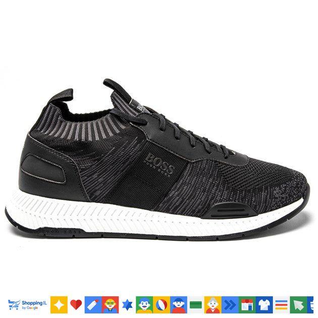 נעלי Hugo Boss Shoes לגבר בצבע שחור | נעלי הוגו בוס בעיצוב גרב חדשני | אופנת גברים יוקרתית | חנות מותגים B Brands