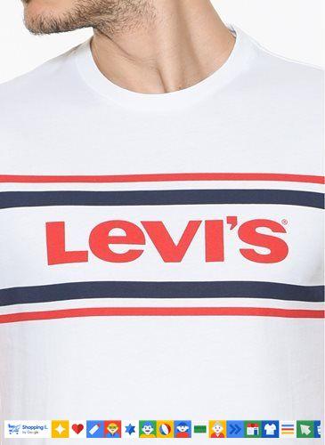 חולצת Levi's T-shirt לגבר בצבע לבן | טישרט בסיס ליוויס | קולקציה 21 | חנות מותגים B Brands