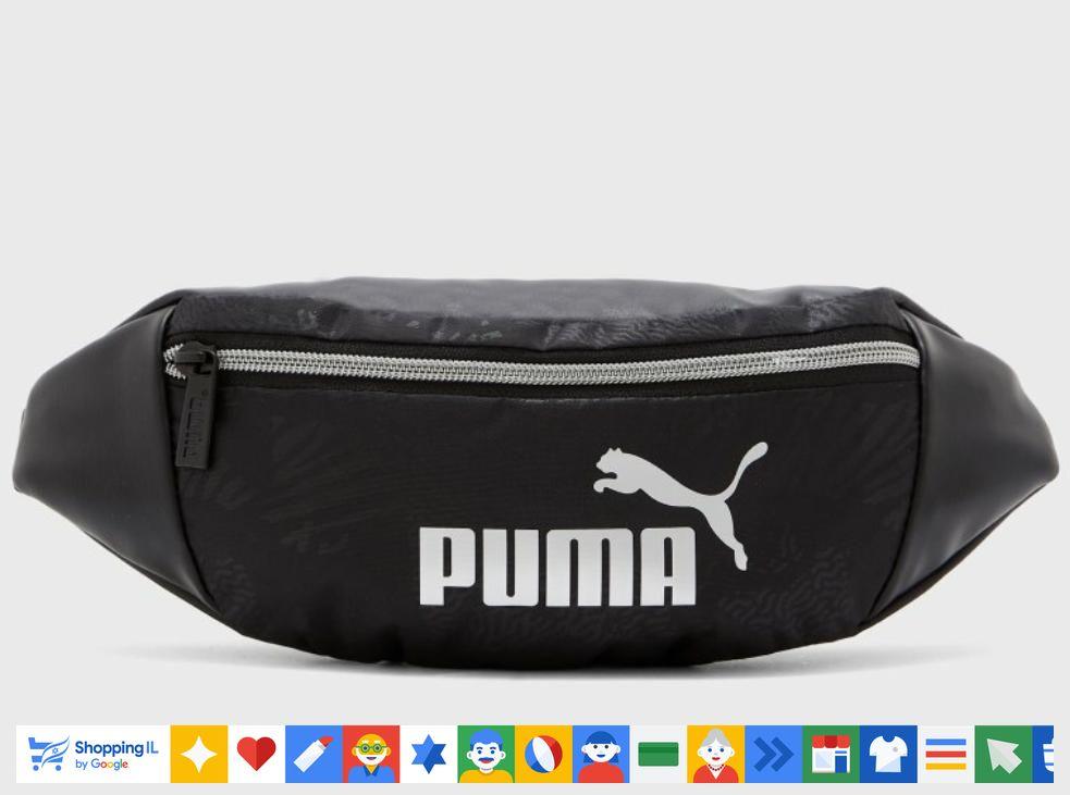 פאוץ' Puma Core Up Waistbag בצבע שחור | תיק פאוץ' פומה פוליאסטר עמיד | אופנת יוניסקס | חנות מותגים B Brands