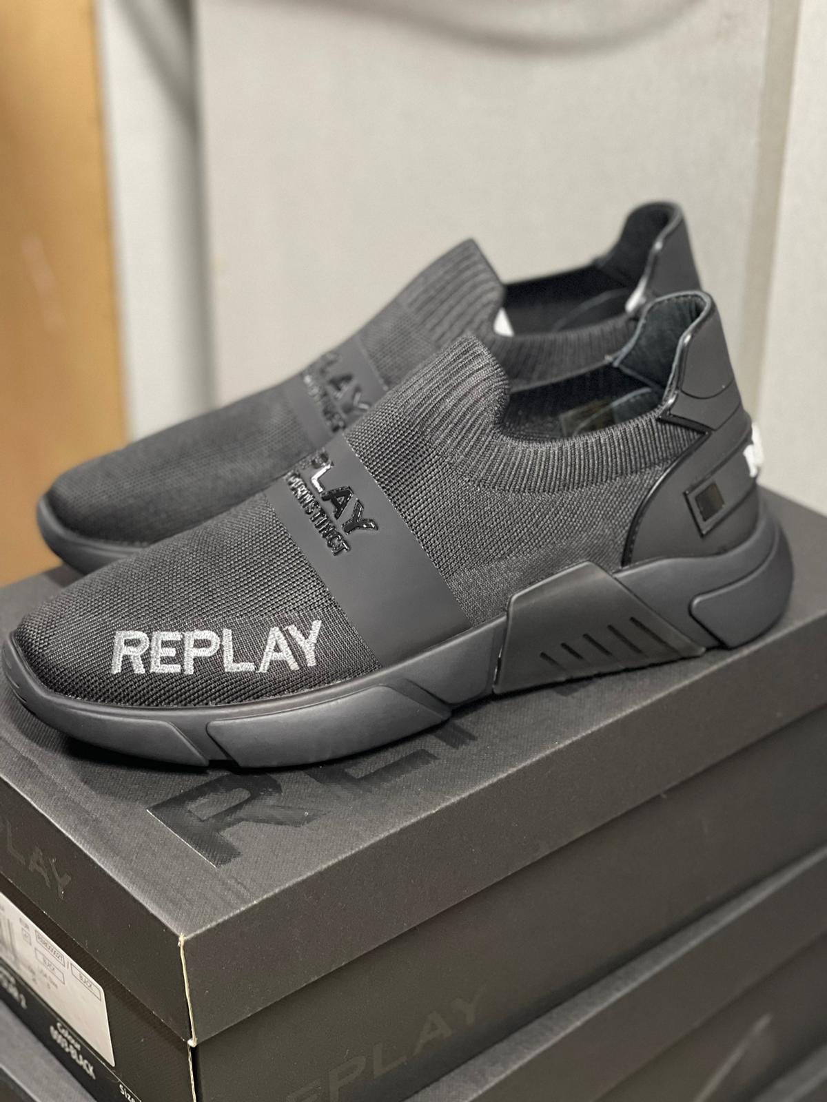 Replay Shoes - for men סניקרס נעל ריפלי לגבר בצבע שחור - www.bbrands.co.il Replay Shoes - for men סניקרס נעל ריפלי לגבר בצבע שחור
