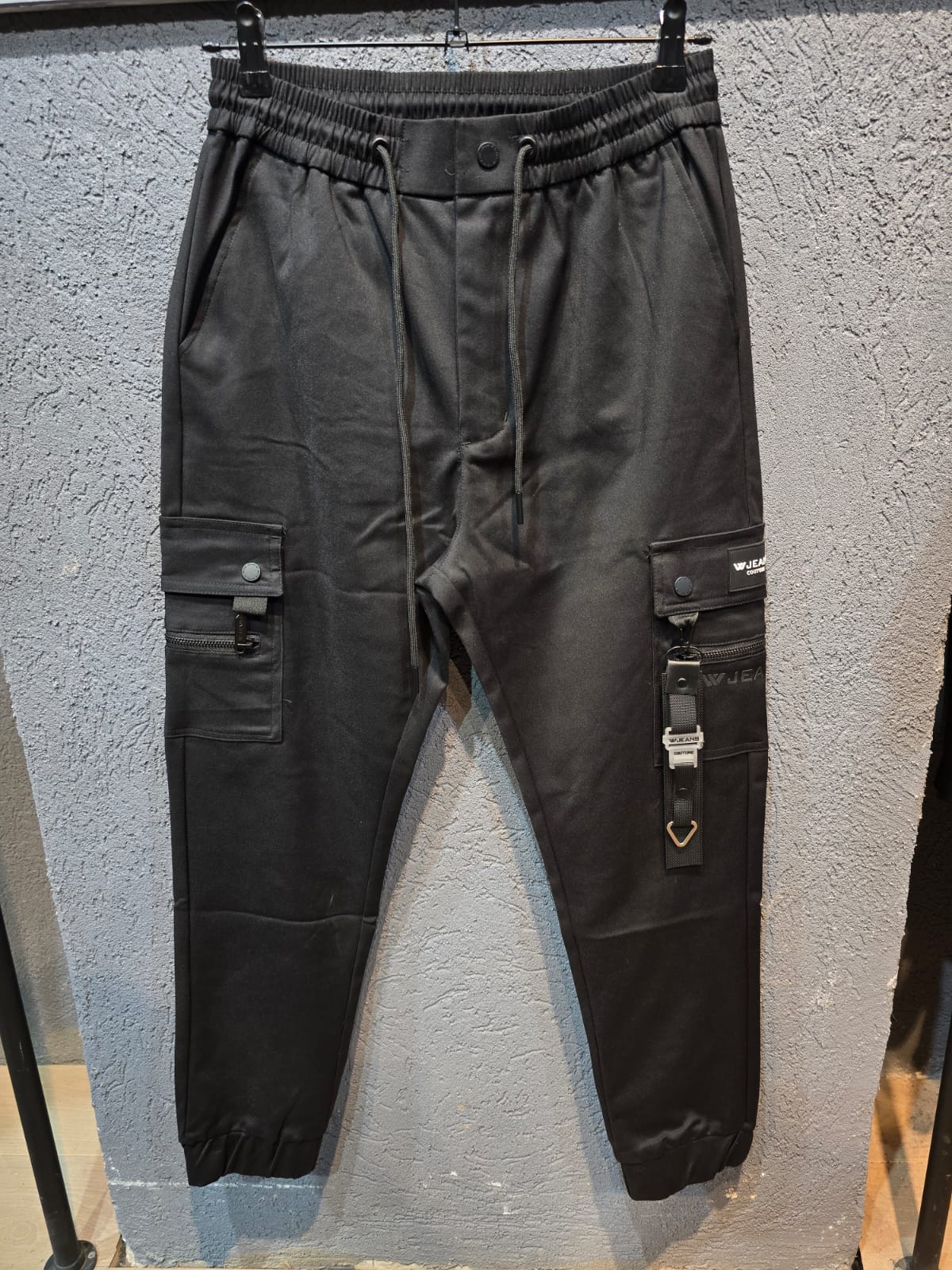 WJeans Cargo for man דגמח מכנס דבליו גינס אופנתי בצבע שחור