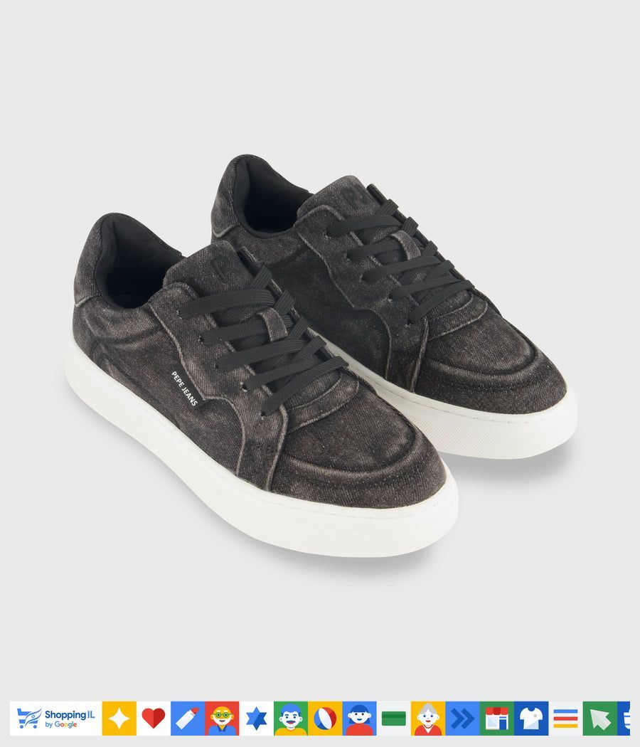 נעלי סניקרס Pepe Jeans לגבר בצבע ג'ינס כחול PMS40045-905 | נעלי פפה ג'ינס אופנתיות | אופנת גברים | חנות מותגים B Brands