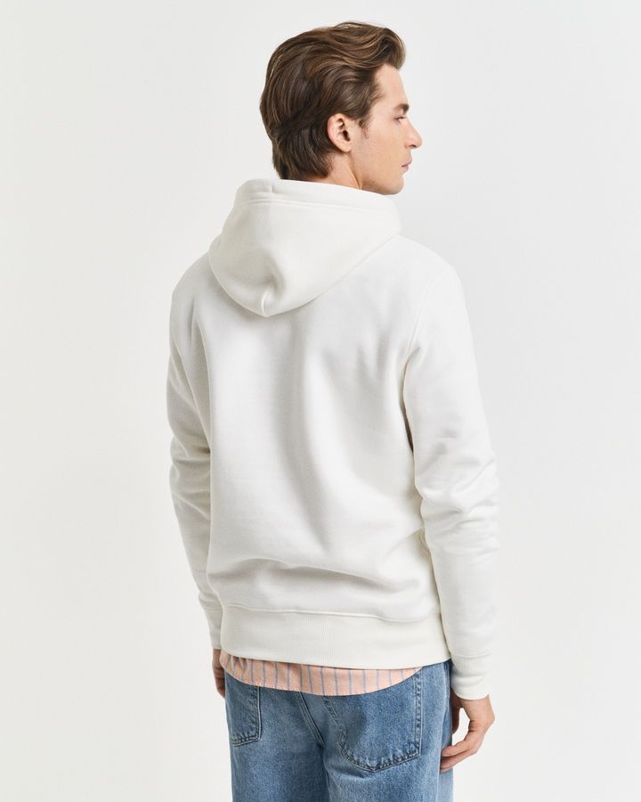 Gant hoodie for man קפוצ'ון גאנט לגבר בצבע לבן