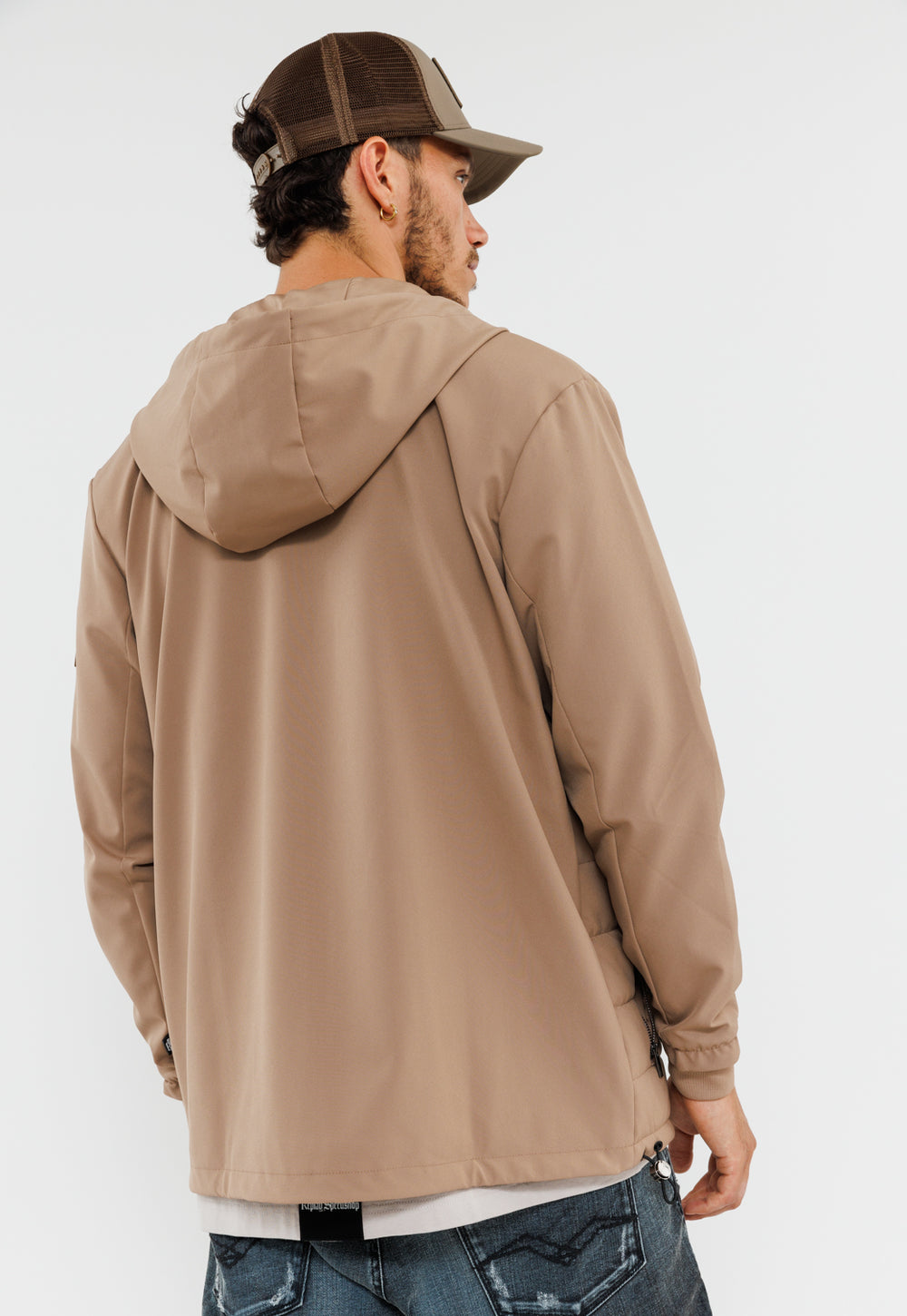 Replay coat ריפלי מעיל פוף מרופד בצבע חום קאמל