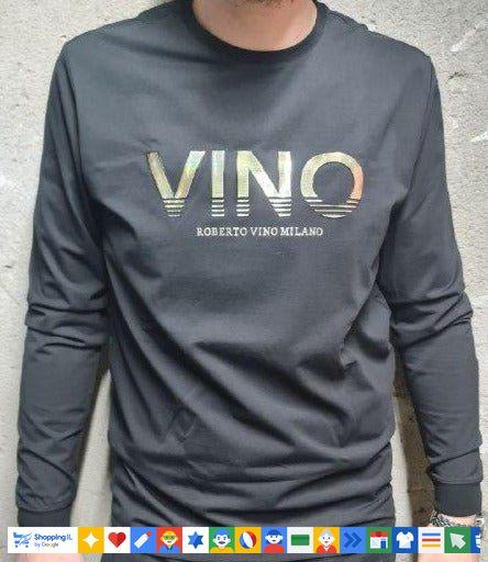 חולצת שרוול ארוך Roberto Vino New לגבר בצבע אפור | רוברטו וינו | אופנה יוקרתית | חנות מותגים B Brands