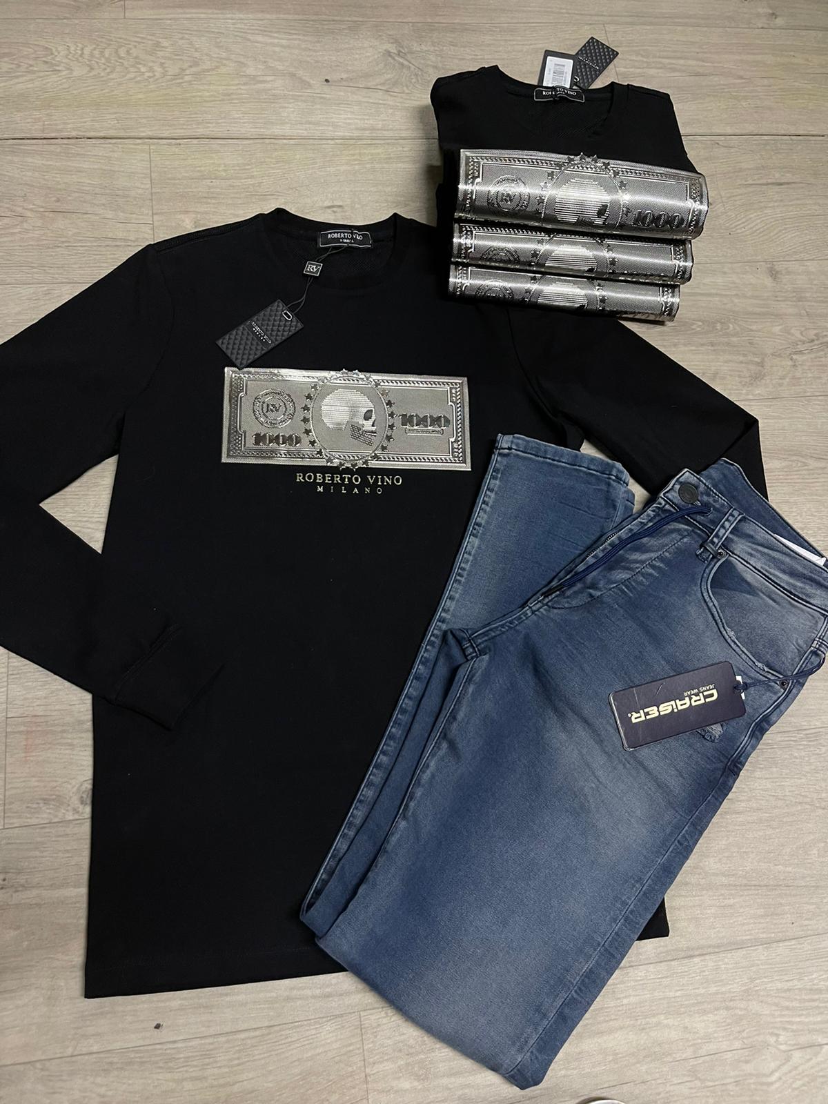 RobertoVino חולצת שרוול ארוך רוברטו וינו לגבר קולקצית חדשה - www.bbrands.co.il RobertoVino חולצת שרוול ארוך רוברטו וינו לגבר קולקצית חדשה