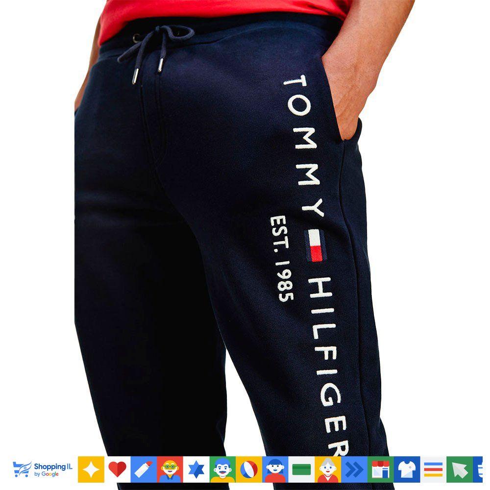 מכנס טרנינג Tommy Hilfiger כחול כהה לגבר TH-MLN-TRKPNT-NVY-25W | מכנסי טומי הילפיגר ג'וגר חורף | אופנת גברים B Brands