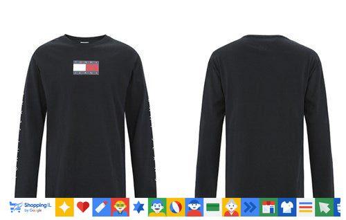 Tommy Jeans - flag tee חולצת שרוול ארוך טומי גינס - www.bbrands.co.il Tommy Jeans - flag tee חולצת שרוול ארוך טומי גינס