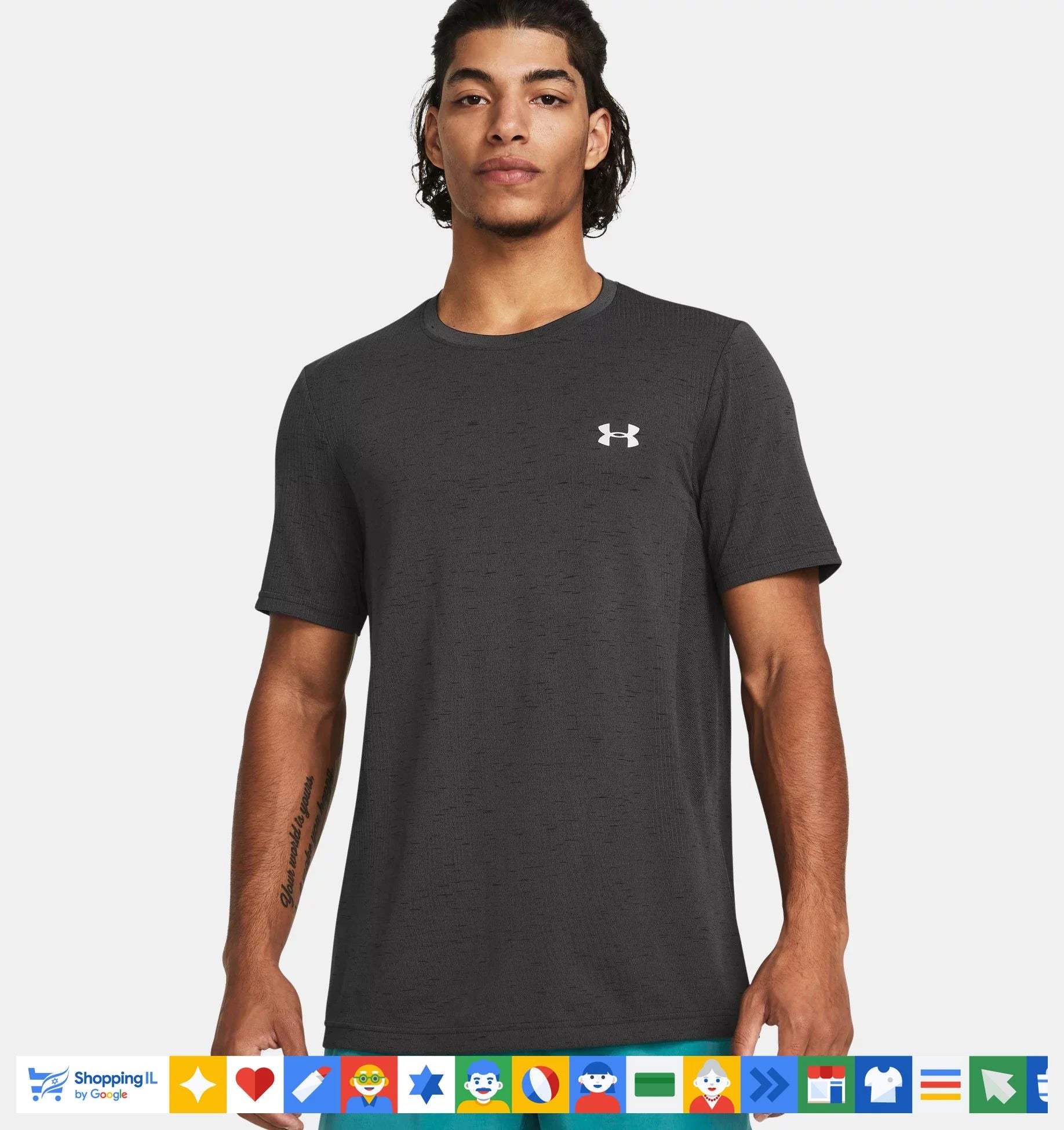 חולצת טי-שירט Under Armour UA Vanish Seamless SS לגבר אפור 1382801025 | חולצת אימון אנדר ארמור טכנולוגית | ציוד ספורט B Brands